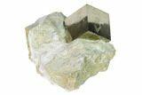 Natural Pyrite Cube In Rock - Navajun, Spain #152288-1